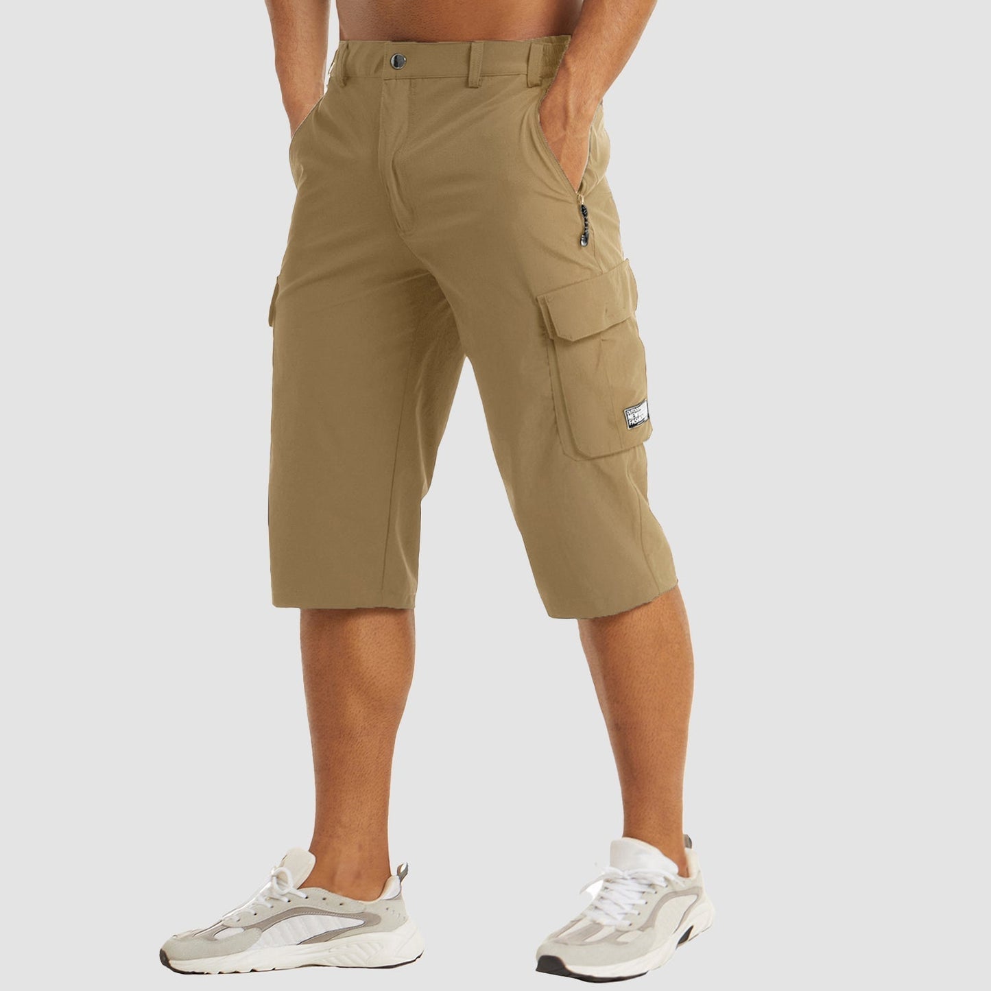 Cargo Shorts Herren Regular Fit Freizeit Schnell Trocknend Sommer