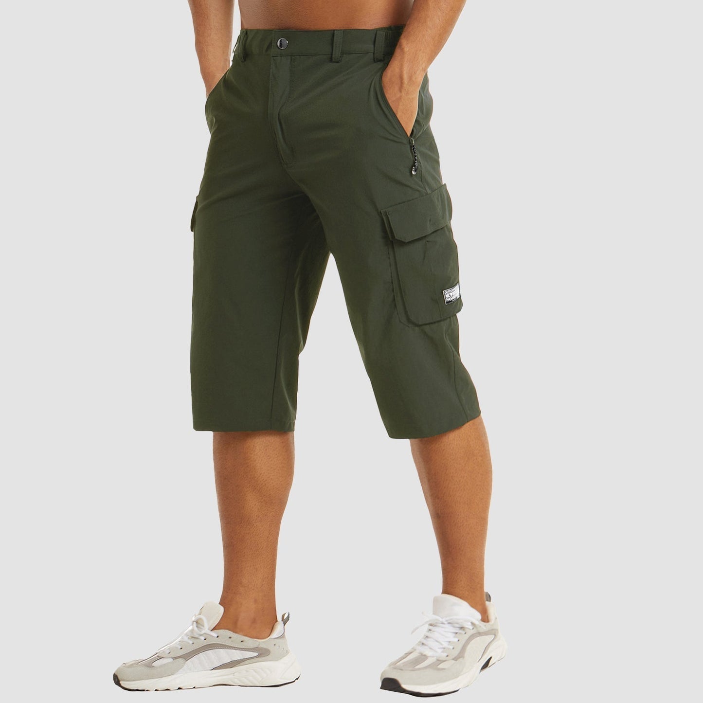 Cargo Shorts Herren Regular Fit Freizeit Schnell Trocknend Sommer