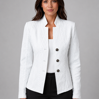 Damen Slim Fit Blazer Business mit strukturierter Textur