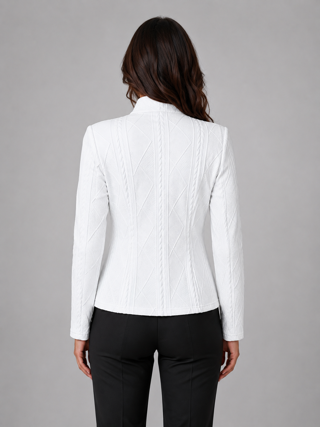 Damen Slim Fit Blazer Business mit strukturierter Textur