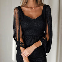 Damen Abendkleid mit Cut-Out Ärmeln | Glamourös, Elegant & Partytauglich