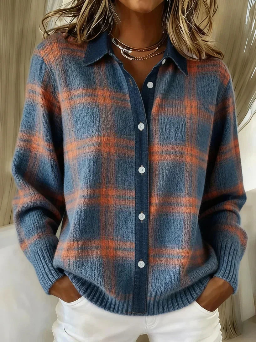 Damen Strickcardigan Longline Relaxed Fit mit Knopfleiste