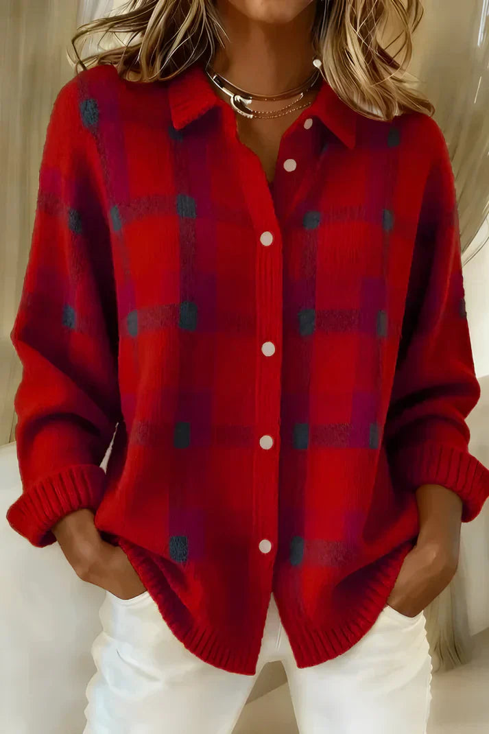 Damen Strickcardigan Longline Relaxed Fit mit Knopfleiste