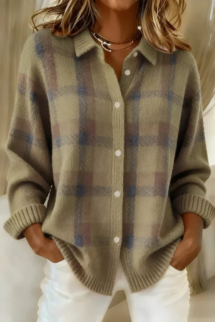 Damen Strickcardigan Longline Relaxed Fit mit Knopfleiste