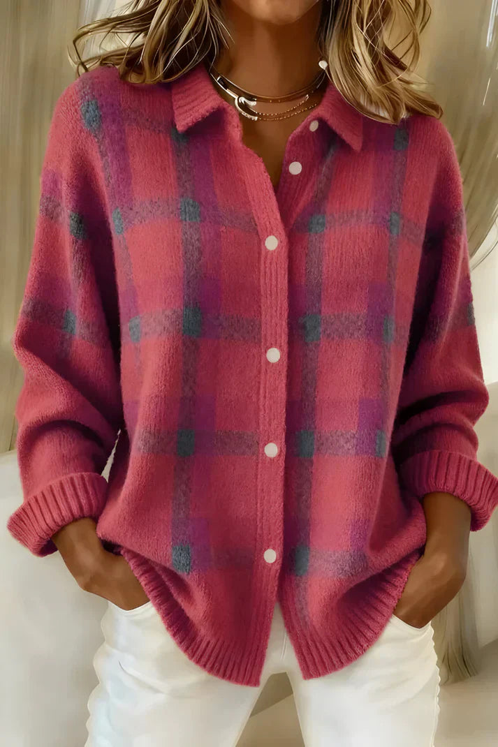 Damen Strickcardigan Longline Relaxed Fit mit Knopfleiste