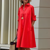 Damen Midikleid Regular Fit Elegant für Büro und Freizeit