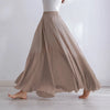 Damen Maxi Rock Plissee A-Linie Freizeit Sommer