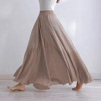 Damen Maxi Rock Plissee A-Linie Freizeit Sommer