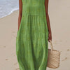Belindy | Cotton Summer Dress | Ärmelloses Damenkleid aus Baumwolle mit Taschen & Rundhalsausschnitt – Luftig, Stilvoll & Alltagstauglich