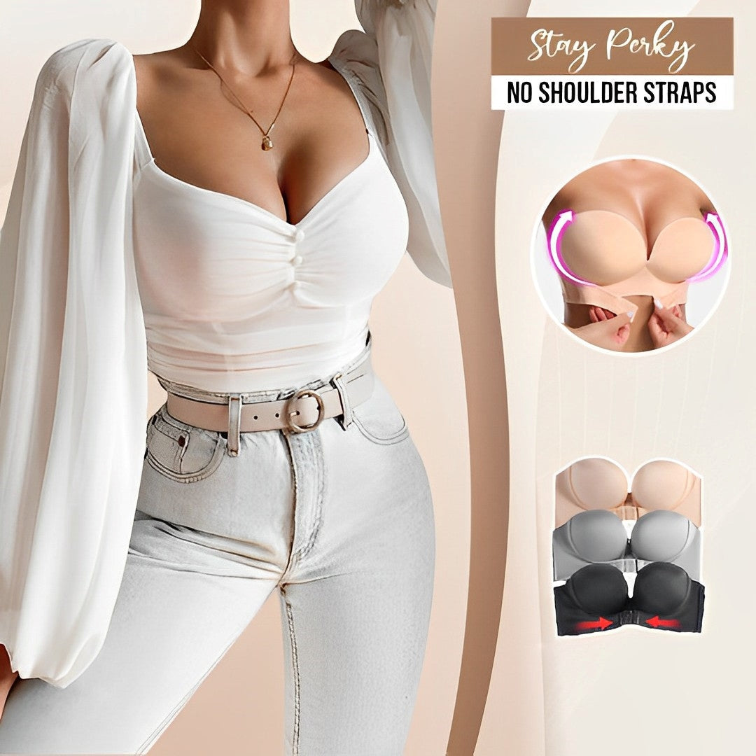 Damen Push-up BH Trägerlos Komfort Elegant Freizeit