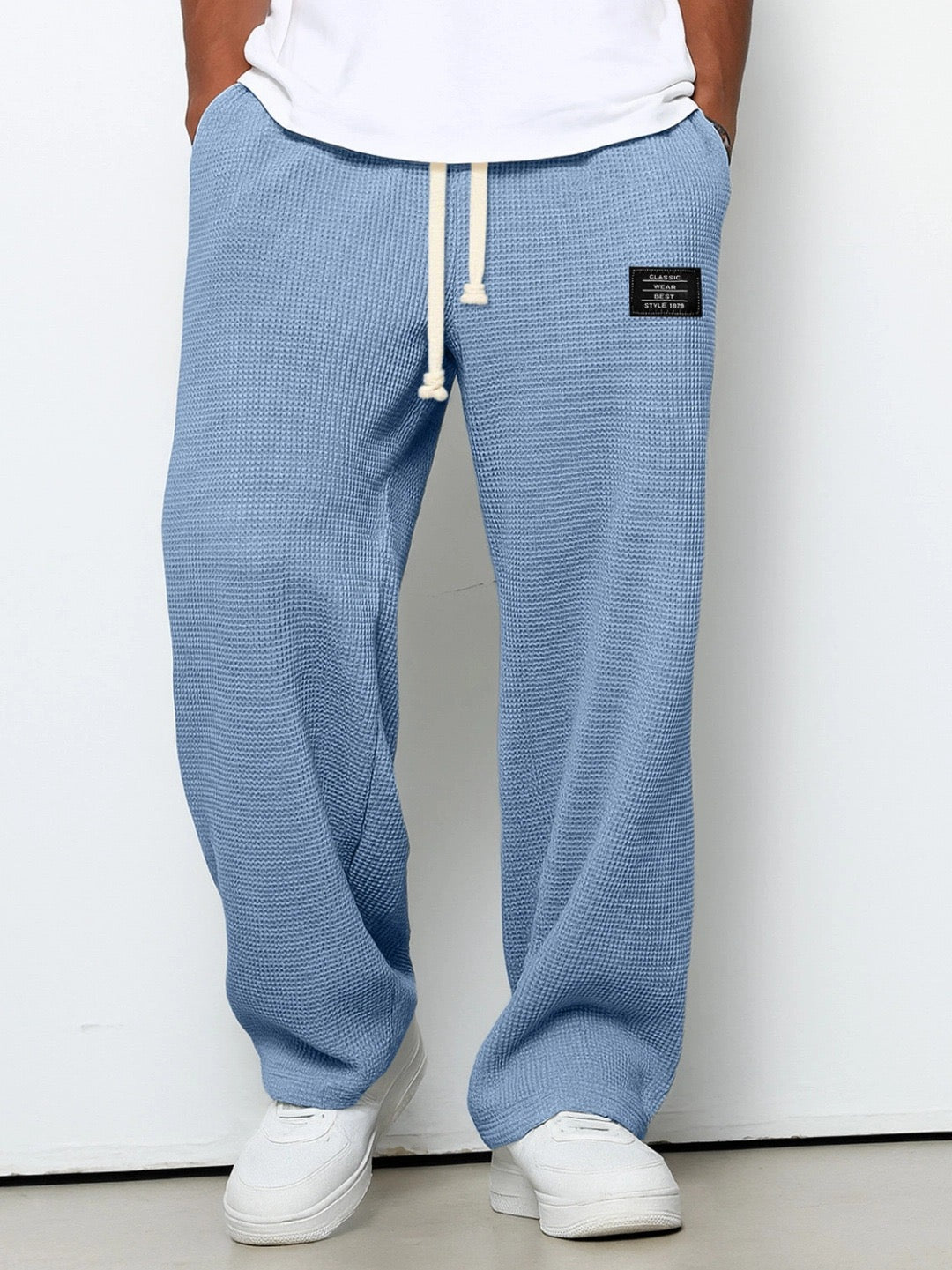 Herren Strickhose mit elastischem Kordelzugbund