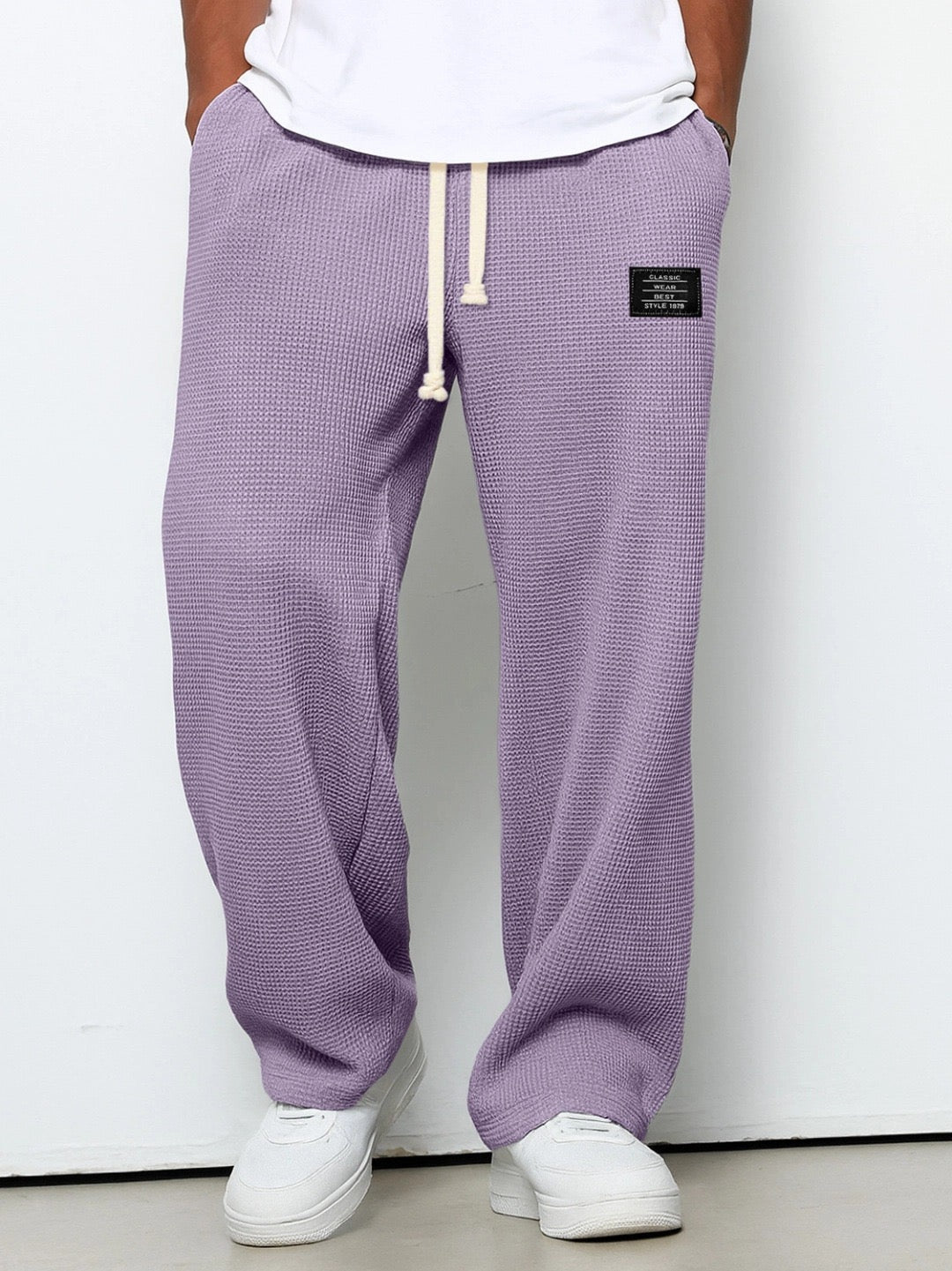 Herren Strickhose mit elastischem Kordelzugbund