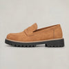 Damen Penny-Loafer Wildleder-Optik mit Plattformsohle