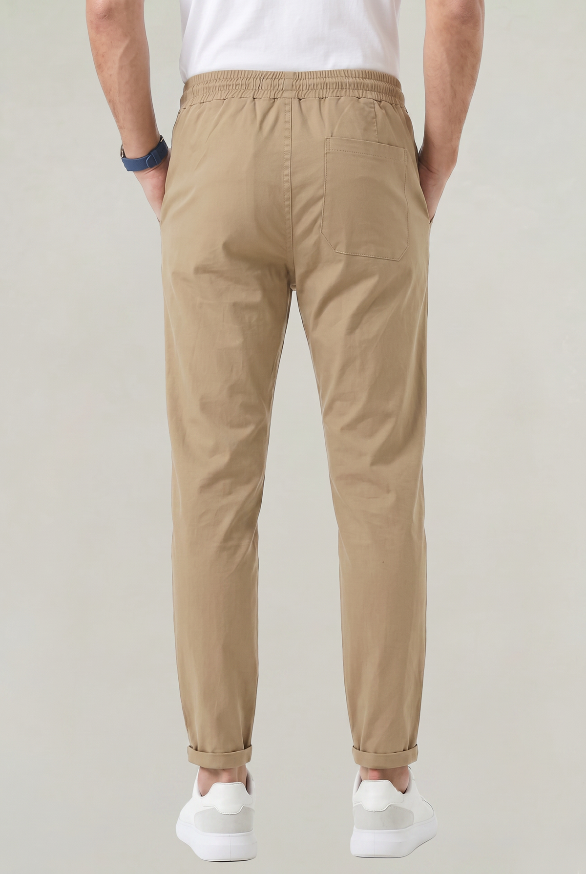 Herren Hose mit elastischem Bund und Kordelzug