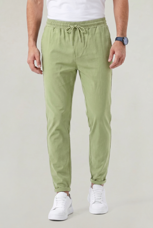 Herren Hose mit elastischem Bund und Kordelzug