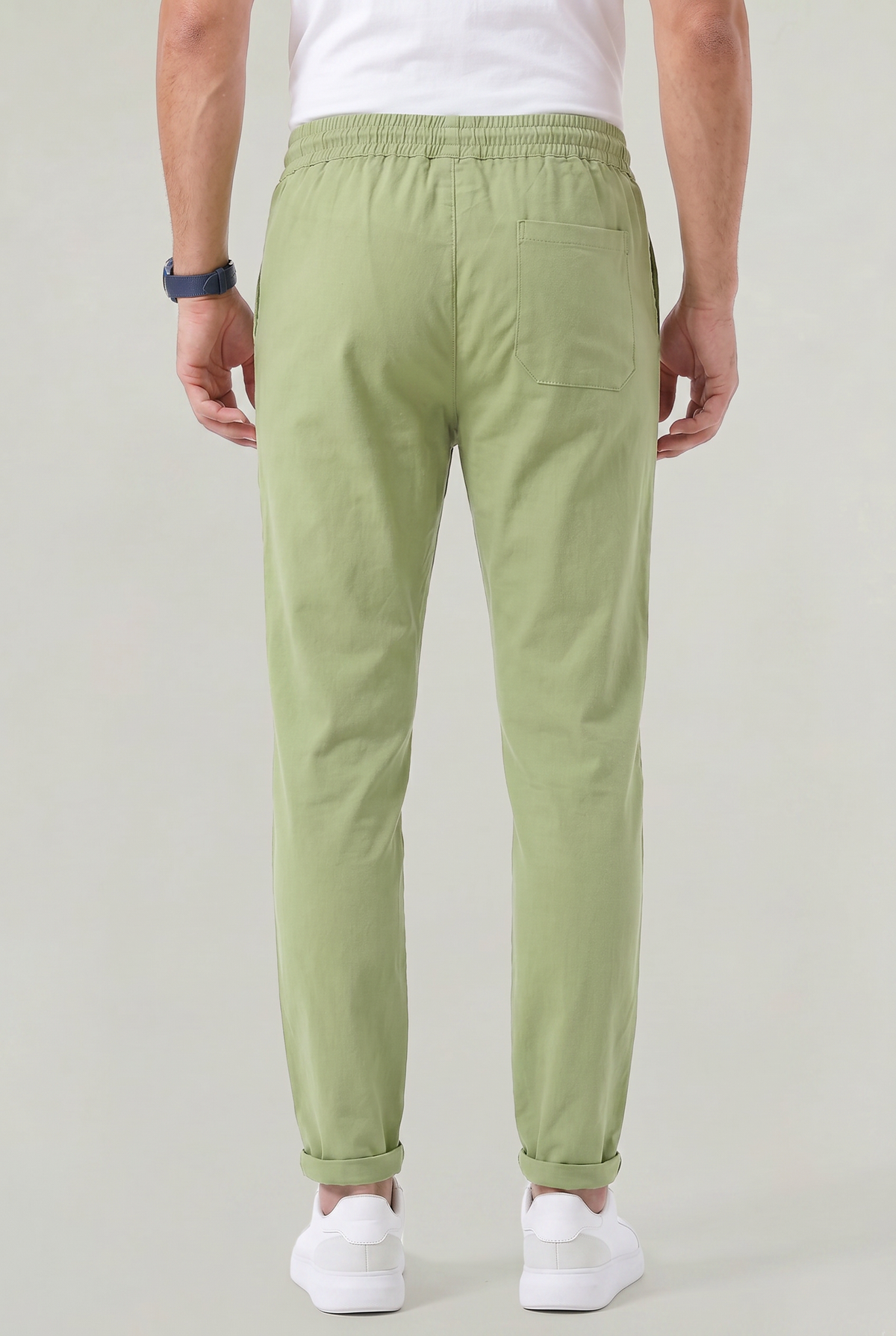 Herren Hose mit elastischem Bund und Kordelzug