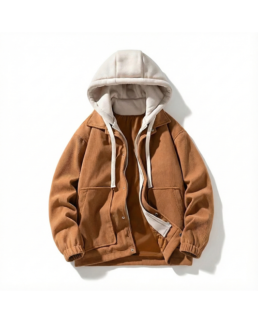 Damen Jacke Regular Fit mit Umlegekragen und Kapuze