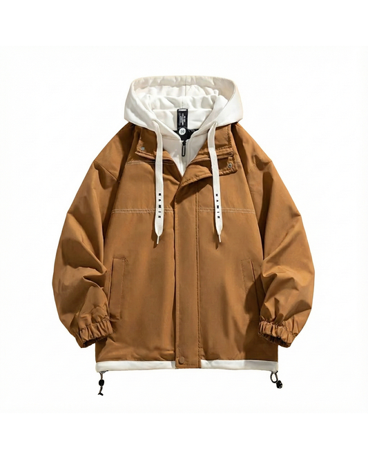 Herren Jacke Regular Fit mit Kapuze und gefüttertem Innenfutter