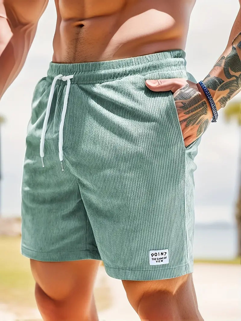 Cord Shorts Herren Relaxed Fit Freizeit Bequem Luftig