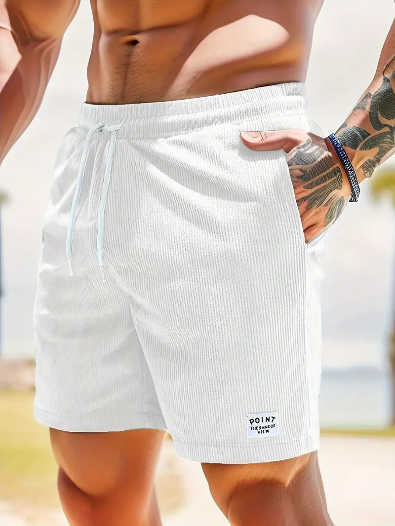 Cord Shorts Herren Relaxed Fit Freizeit Bequem Luftig