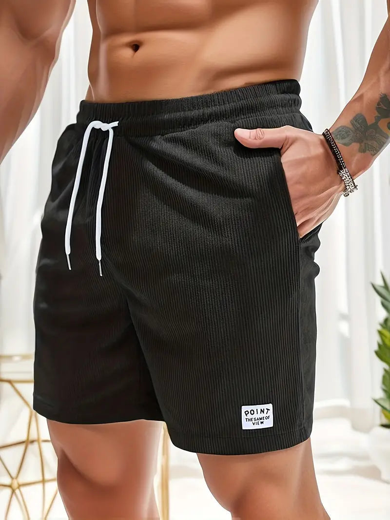 Cord Shorts Herren Relaxed Fit Freizeit Bequem Luftig