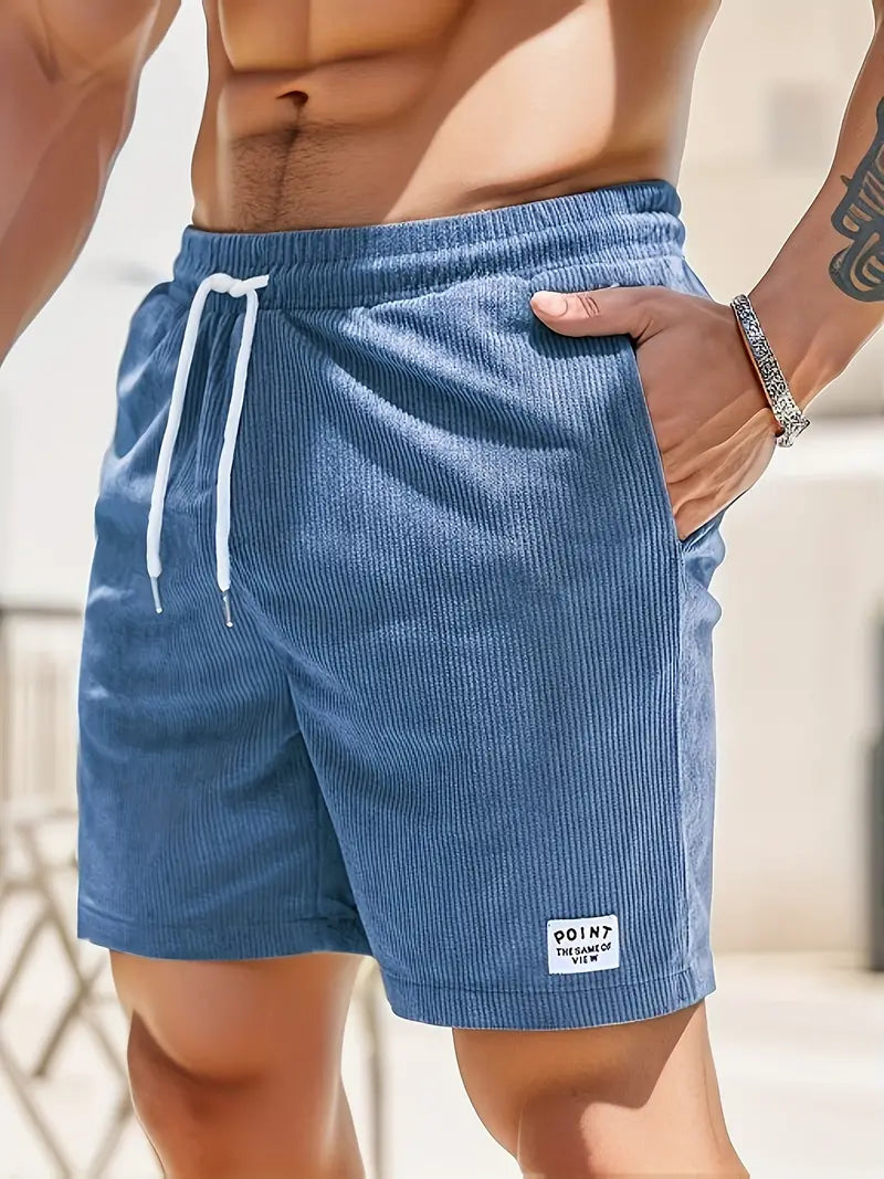 Cord Shorts Herren Relaxed Fit Freizeit Bequem Luftig