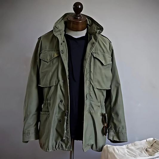 Herren Militärjacke Regular Fit Casual Outdoor Freizeit