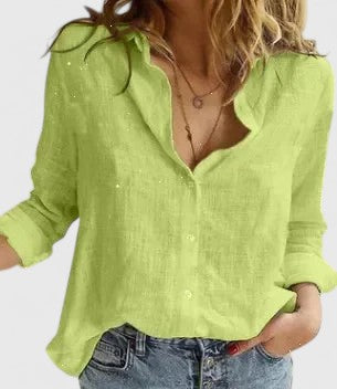 Damen Bluse Relaxed Fit mit Blumendruck und V-Ausschnitt
