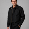 Herren Zip-Jacke Slim Fit mit durchgehendem Reißverschluss und Punktkragen