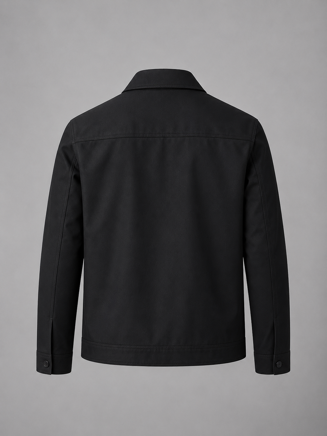 Herren Zip-Jacke Slim Fit mit durchgehendem Reißverschluss und Punktkragen