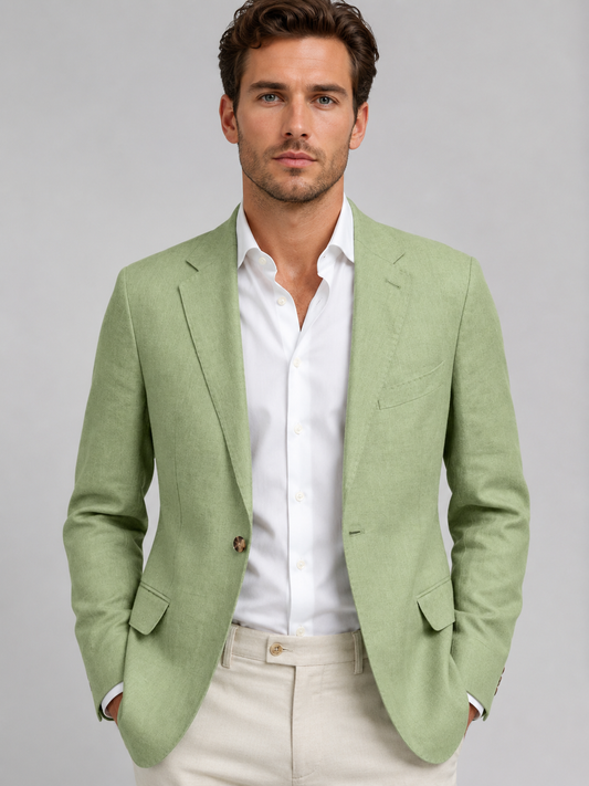 Herren Blazer Slim Fit mit Reverskragen und Brusttaschen