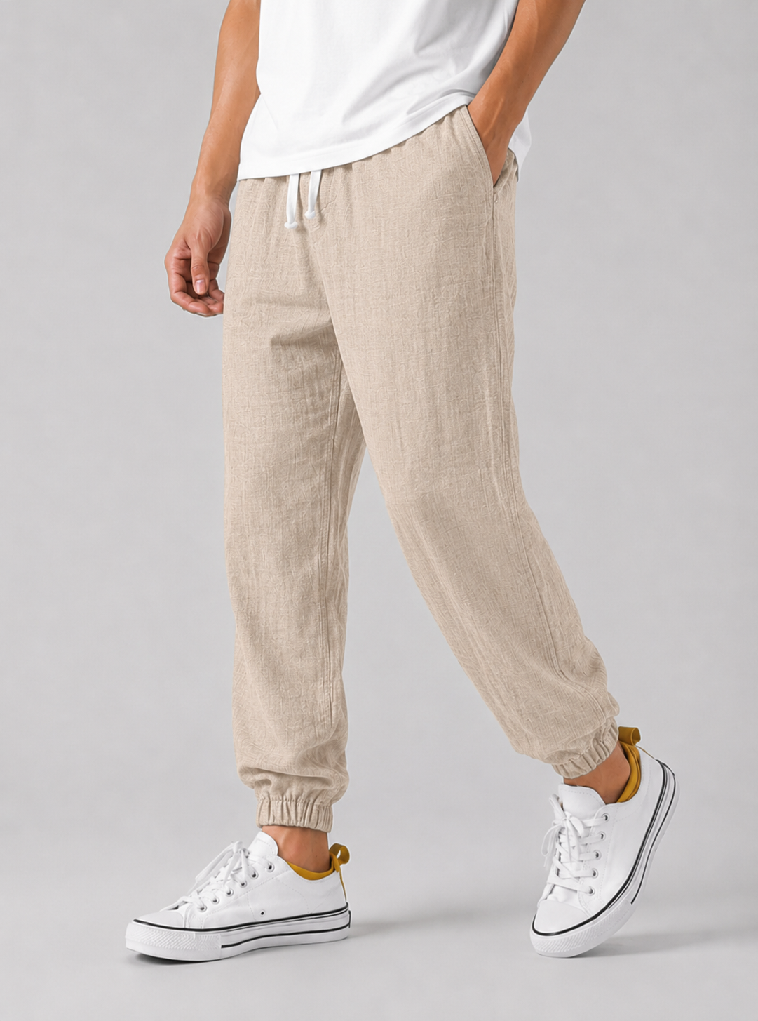 Herren Sommerhose Wide-Leg, entspannte Passform