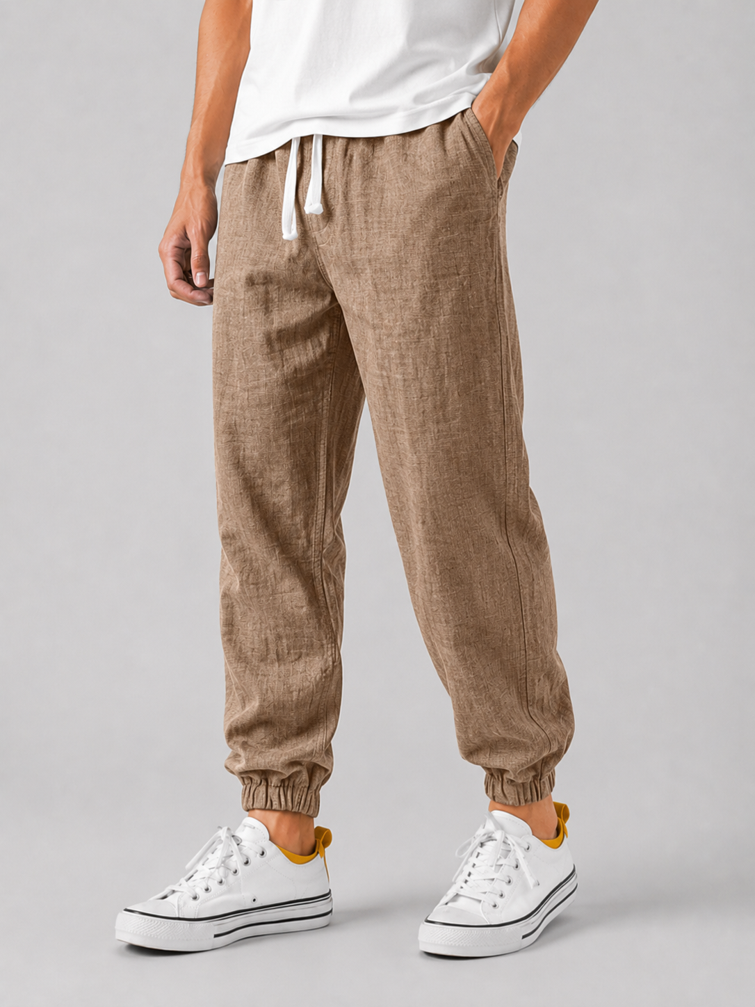 Herren Sommerhose Wide-Leg, entspannte Passform