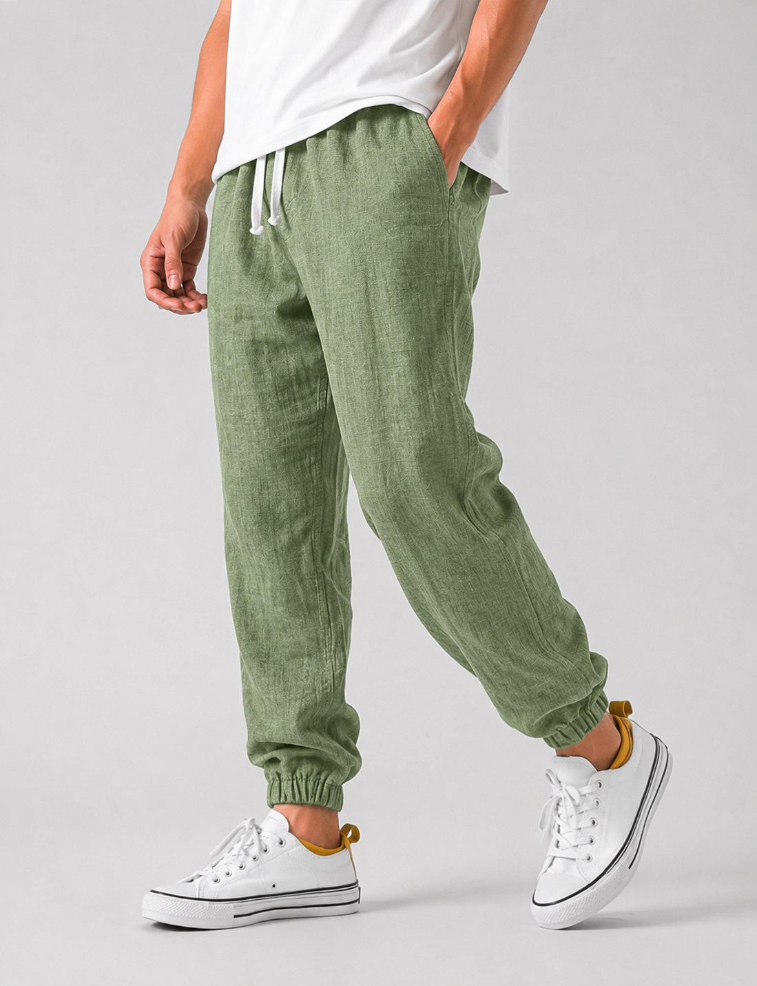 Herren Sommerhose Wide-Leg, entspannte Passform