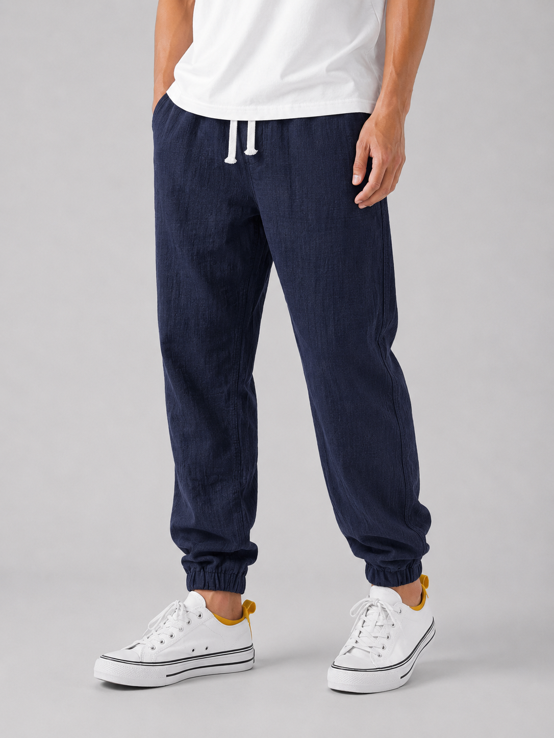 Herren Sommerhose Wide-Leg, entspannte Passform