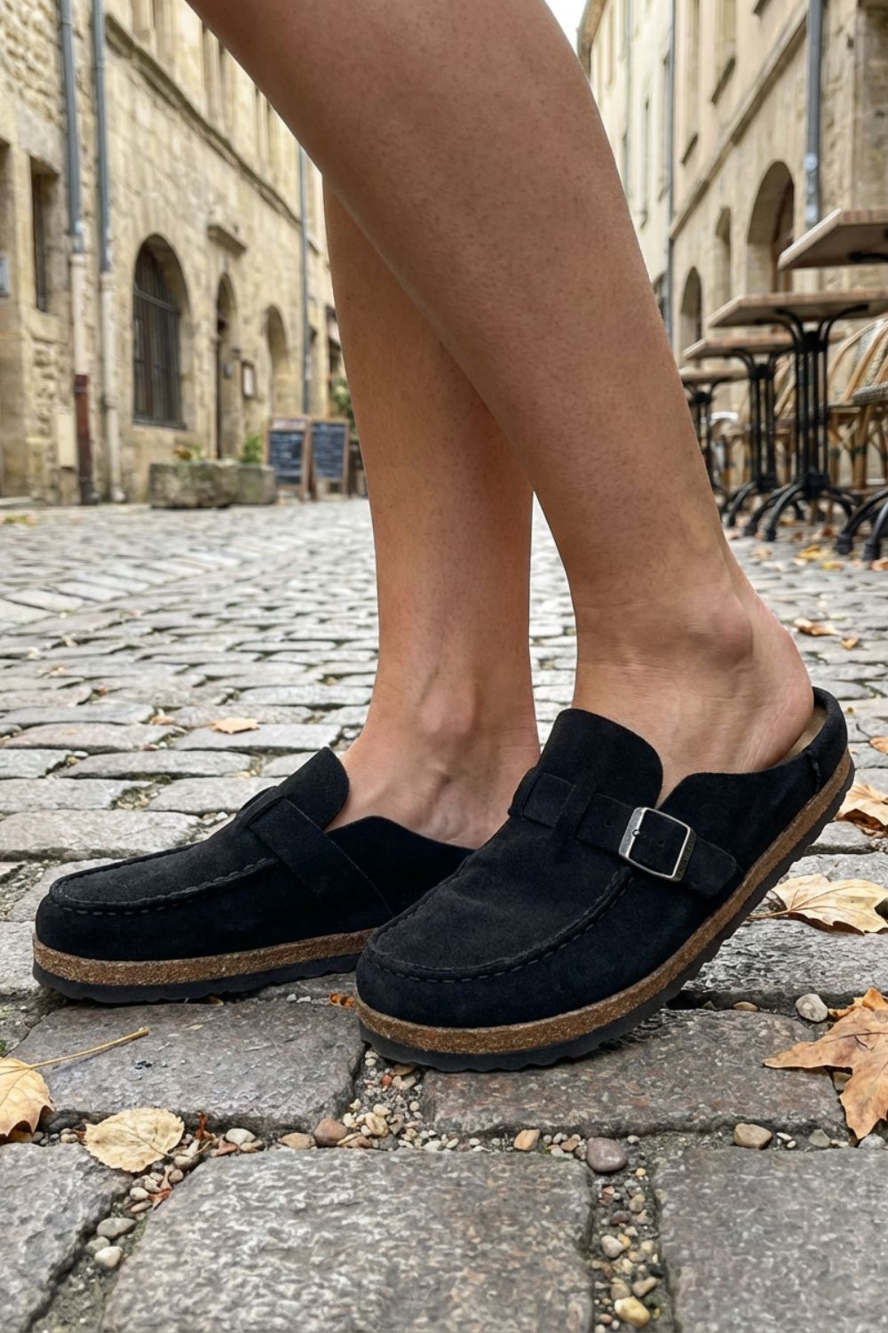 Damen Clogs mit verstellbarem Schnallenriemen