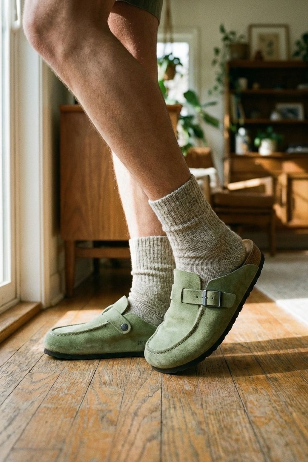 Damen Clogs mit verstellbarem Schnallenriemen