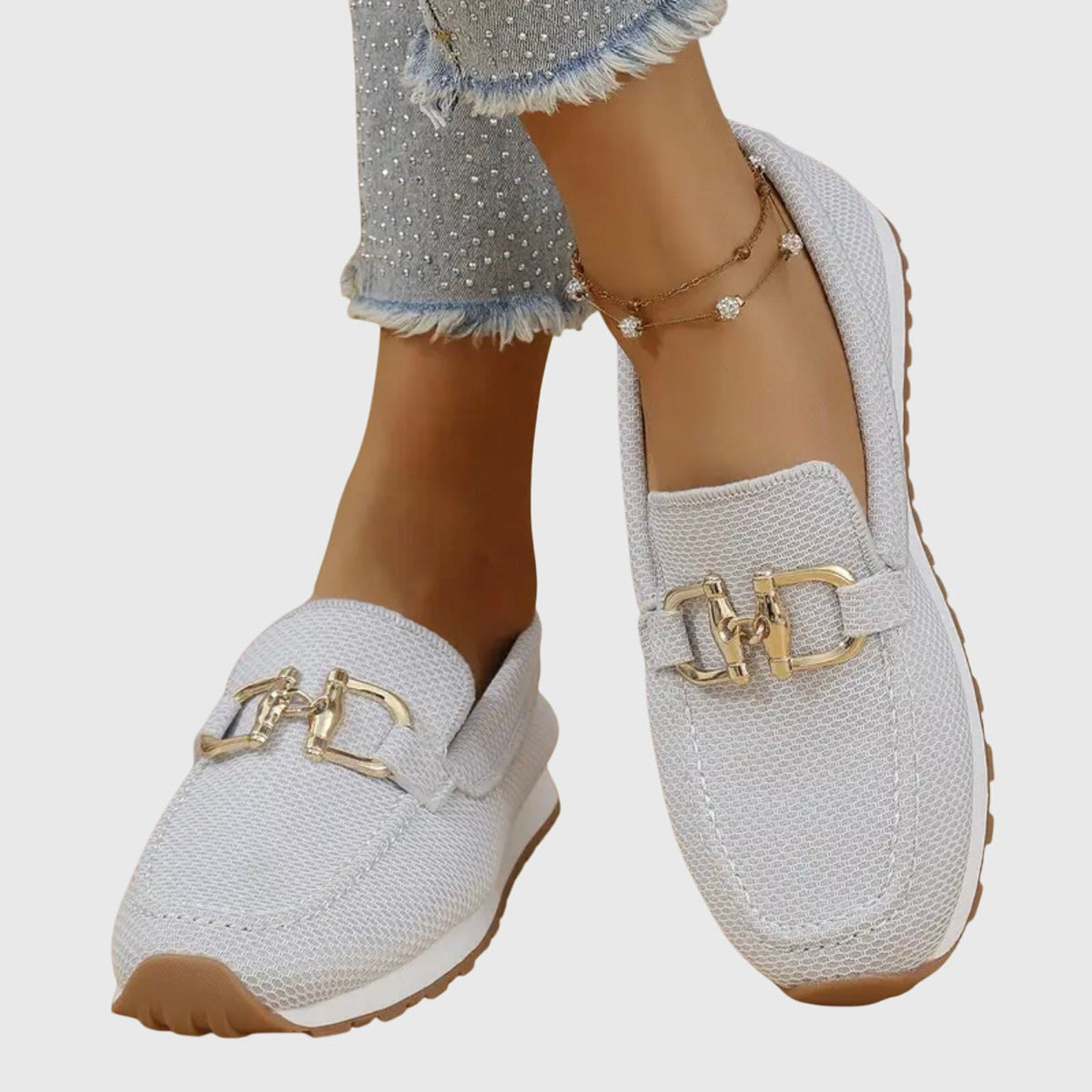 Damen Orthopädische Hybrid Loafer Sneakers Sportlich-Chic