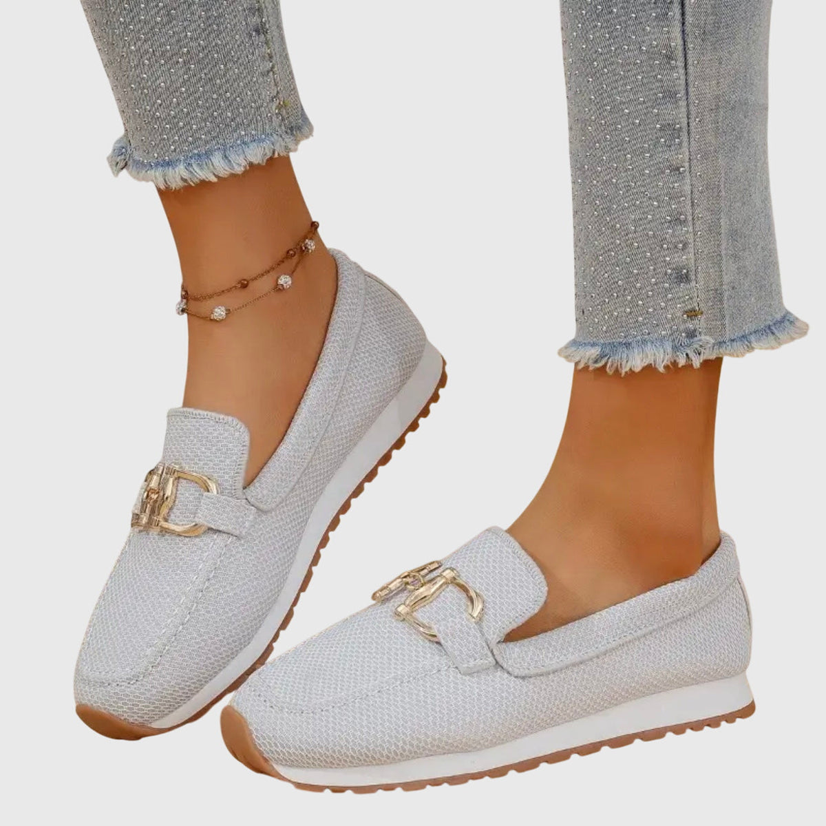 Damen Orthopädische Hybrid Loafer Sneakers Sportlich-Chic