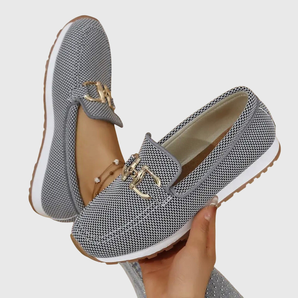 Damen Orthopädische Hybrid Loafer Sneakers Sportlich-Chic