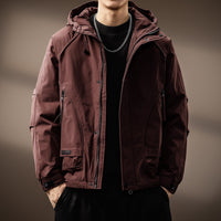 Herren Kapuzenjacke Relaxed Fit mit Reißverschluss und Raglanärmeln