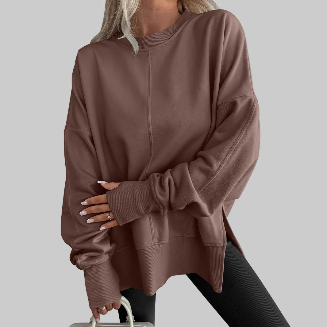 Damen Oversized Sweatshirt Relaxed Fit mit abgesenkten Schultern