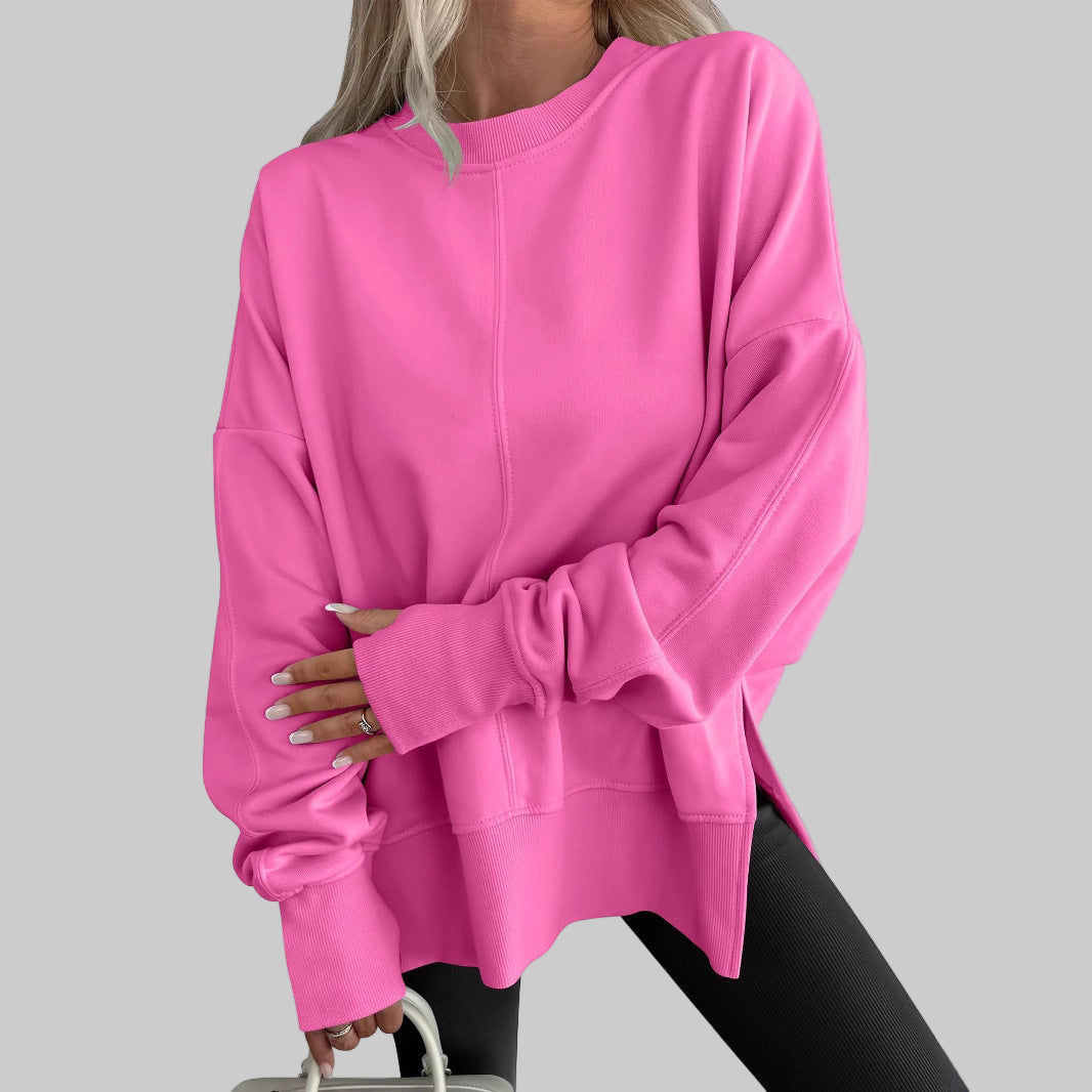 Damen Oversized Sweatshirt Relaxed Fit mit abgesenkten Schultern