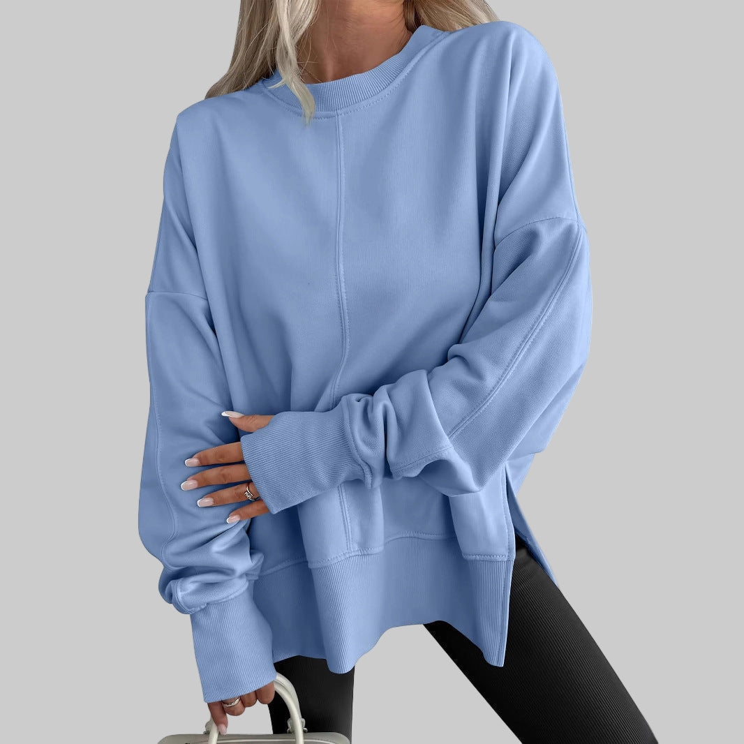 Damen Oversized Sweatshirt Relaxed Fit mit abgesenkten Schultern