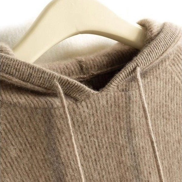 Damen Hoodie Relaxed Fit mit Rippdetails