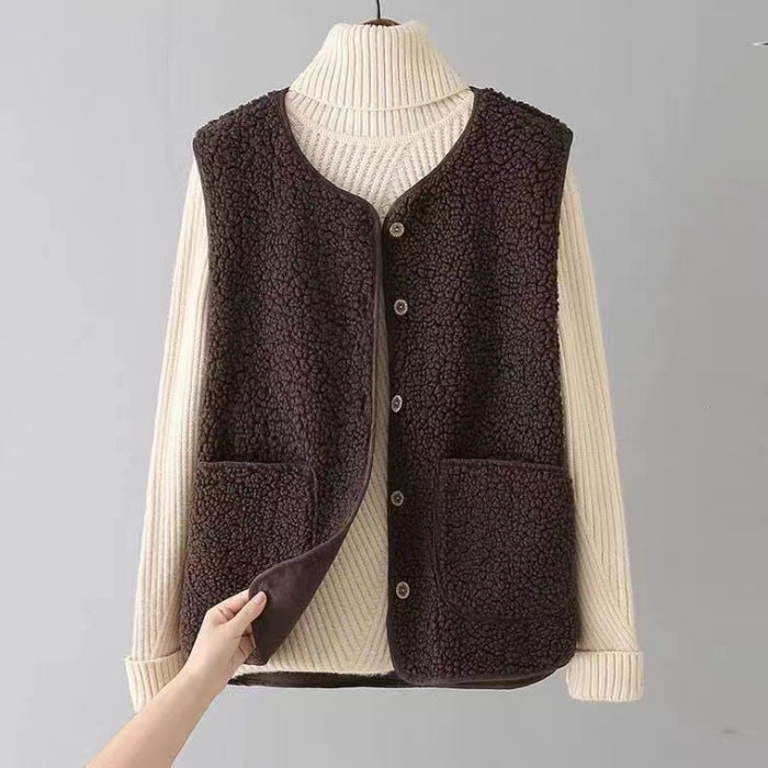 Damen Weste Regular Fit mit Seitentaschen