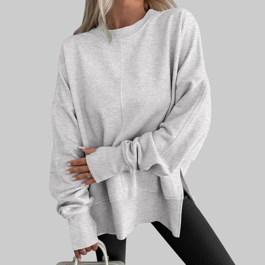 Damen Oversized Sweatshirt Relaxed Fit mit abgesenkten Schultern