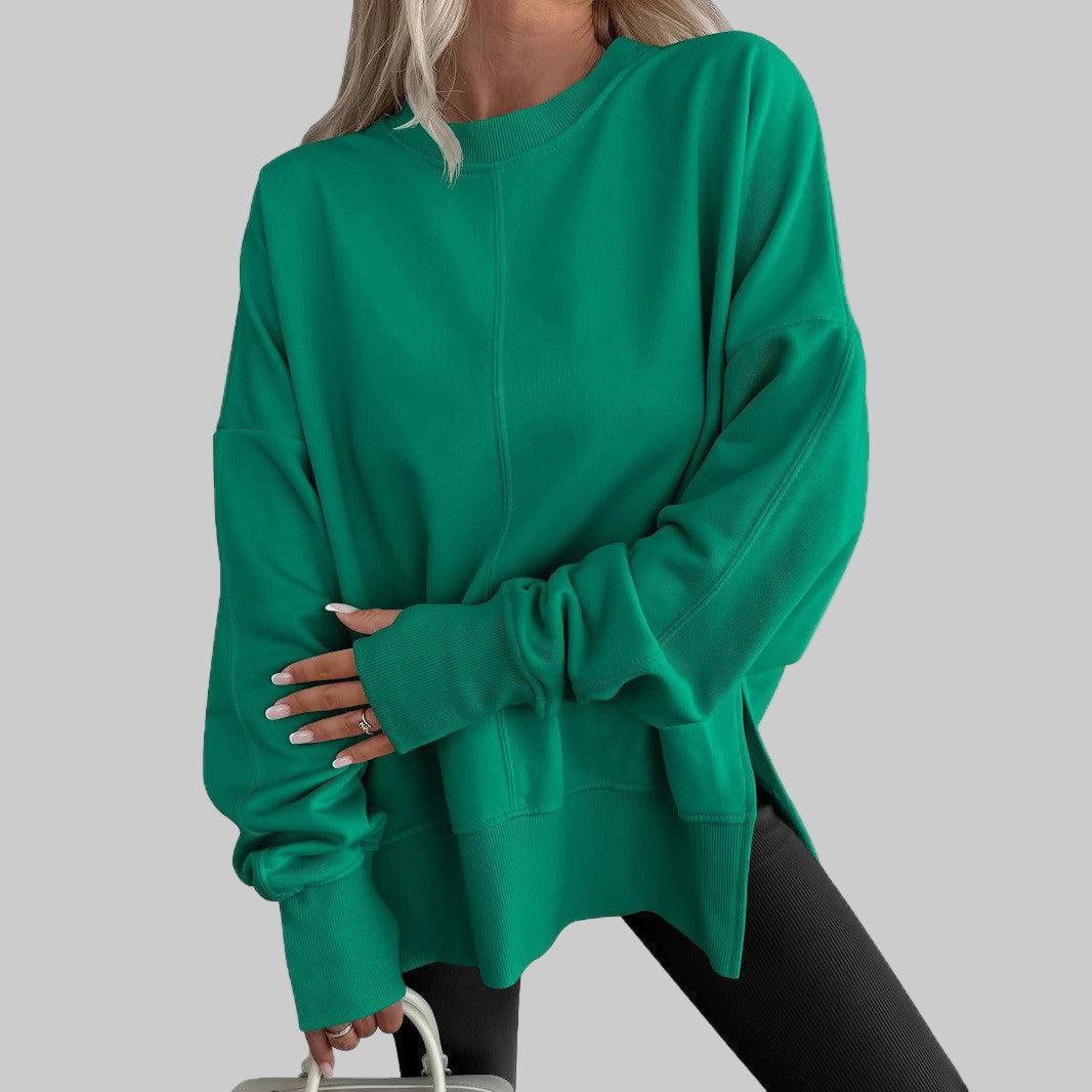 Damen Oversized Sweatshirt Relaxed Fit mit abgesenkten Schultern