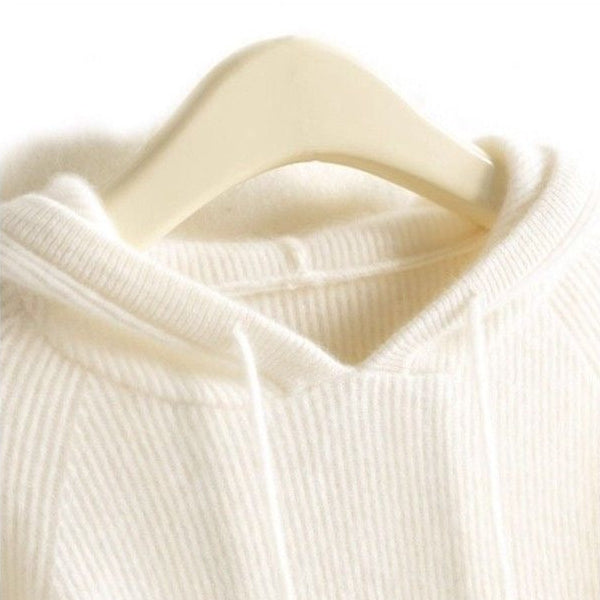 Damen Hoodie Relaxed Fit mit Rippdetails