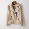 Damen Lederjacke Slim Fit Casual moderner Look